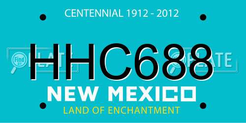 HHC688 New Mexico License Plate