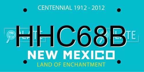 HHC68B New Mexico License Plate
