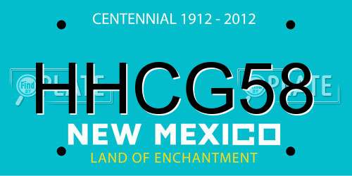 HHCG58 New Mexico License Plate