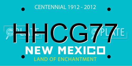 HHCG77 New Mexico License Plate