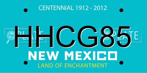 HHCG85 New Mexico License Plate
