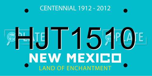 HJT1510 New Mexico License Plate