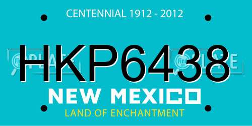 HKP6438 New Mexico License Plate