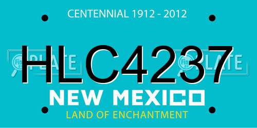 HLC4237 New Mexico License Plate