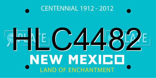 HLC4482 New Mexico License Plate
