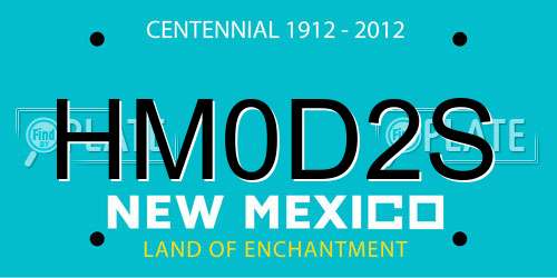 HM0D2S New Mexico License Plate