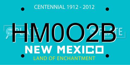 HM0O2B New Mexico License Plate