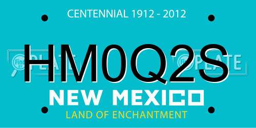 HM0Q2S New Mexico License Plate