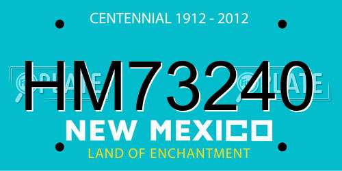 HM73240 New Mexico License Plate