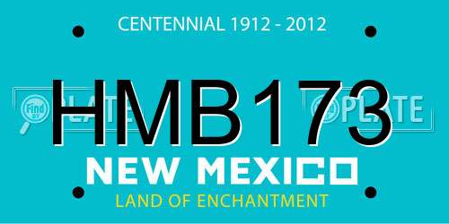 HMB173 New Mexico License Plate