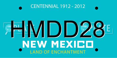 HMDD28 New Mexico License Plate