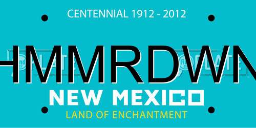 HMMRDWN New Mexico License Plate