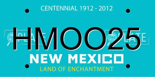 HMOO25 New Mexico License Plate