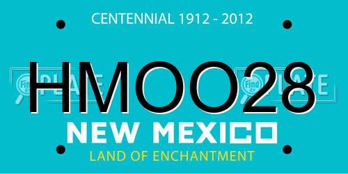 HMOO28 New Mexico License Plate