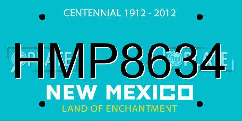HMP8634 New Mexico License Plate
