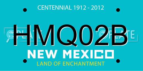 HMQ02B New Mexico License Plate