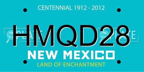 HMQD28 New Mexico License Plate