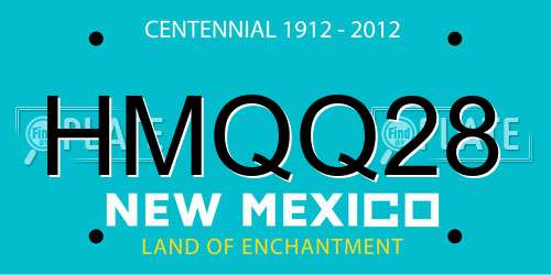 HMQQ28 New Mexico License Plate
