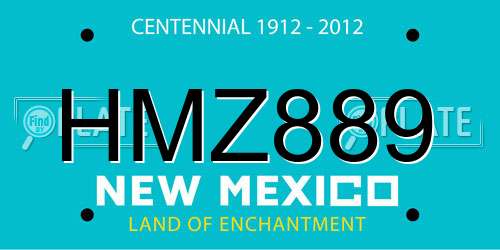 HMZ889 New Mexico License Plate