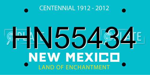 HN55434 New Mexico License Plate