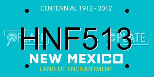 HNF513 New Mexico License Plate