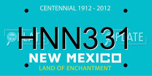 HNN331 New Mexico License Plate