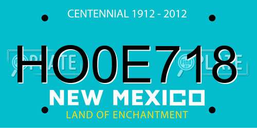 HO0E718 New Mexico License Plate