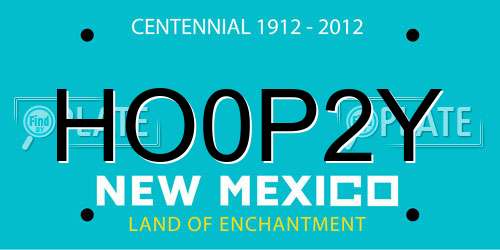 HO0P2Y New Mexico License Plate