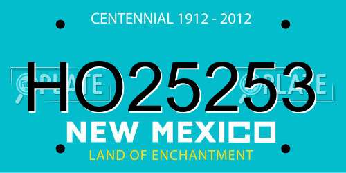 HO25253 New Mexico License Plate