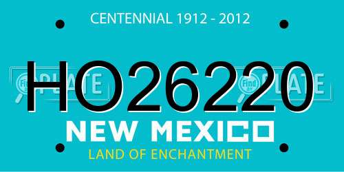 HO26220 New Mexico License Plate