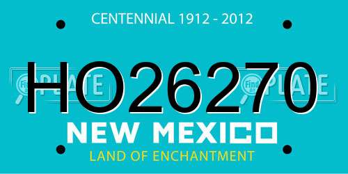 HO26270 New Mexico License Plate