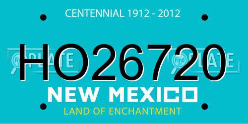 HO26720 New Mexico License Plate