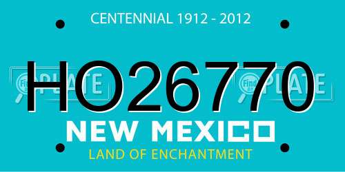 HO26770 New Mexico License Plate