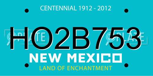 HO2B753 New Mexico License Plate