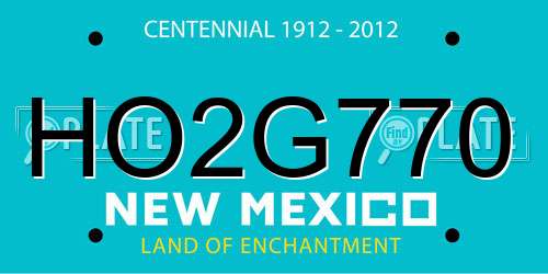 HO2G770 New Mexico License Plate