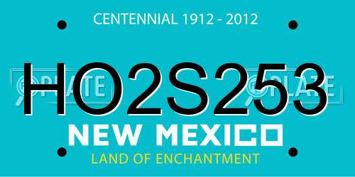 HO2S253 New Mexico License Plate