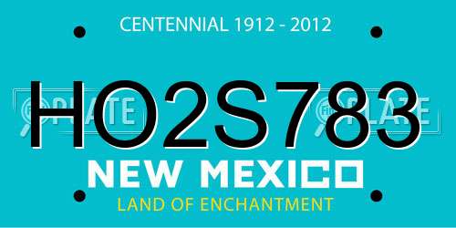 HO2S783 New Mexico License Plate