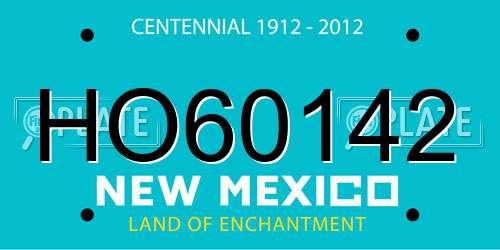HO60142 New Mexico License Plate