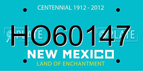 HO60147 New Mexico License Plate