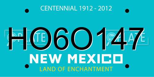 HO6O147 New Mexico License Plate