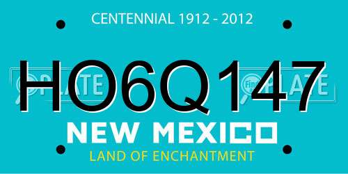 HO6Q147 New Mexico License Plate