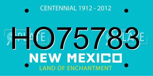 HO75783 New Mexico License Plate