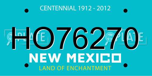 HO76270 New Mexico License Plate