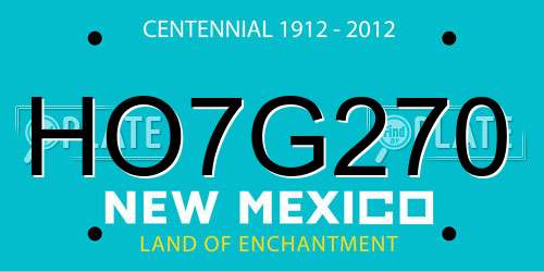 HO7G270 New Mexico License Plate