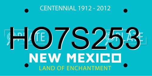 HO7S253 New Mexico License Plate