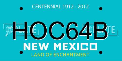HOC64B New Mexico License Plate