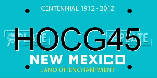 HOCG45 New Mexico License Plate