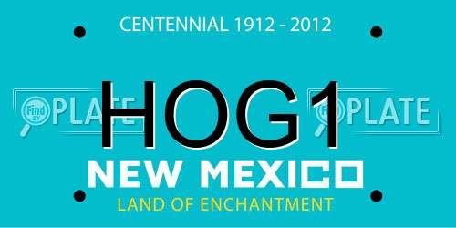 HOG1 New Mexico License Plate