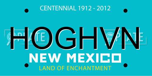 HOGHVN New Mexico License Plate