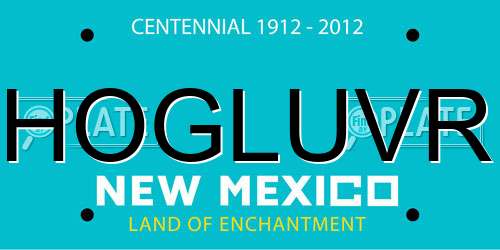 HOGLUVR New Mexico License Plate